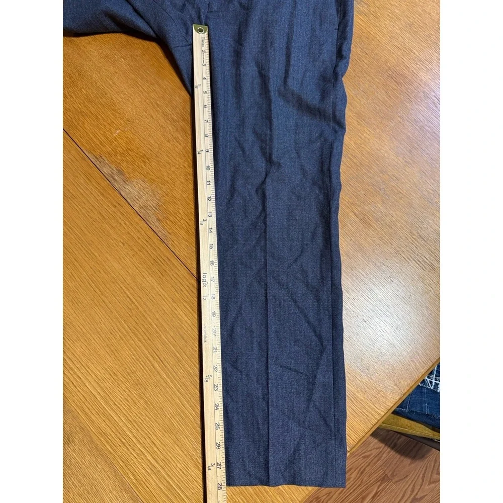 Theory Dress Pants Mens Sz 32x28 Navy Blue Wool Pants Classic Straight USA Made